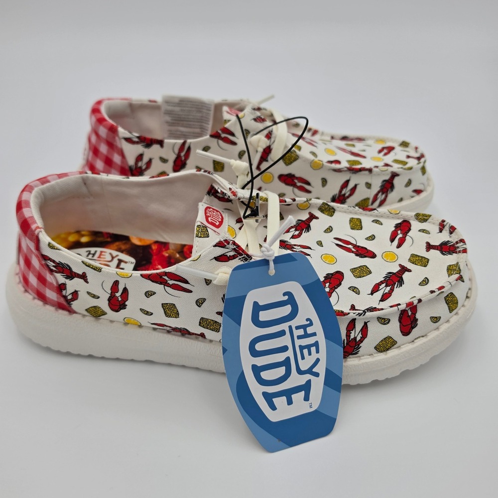 Hey Dude Wendy Crawfish Boil Canvas shoes Womens Size 8, NWOB
